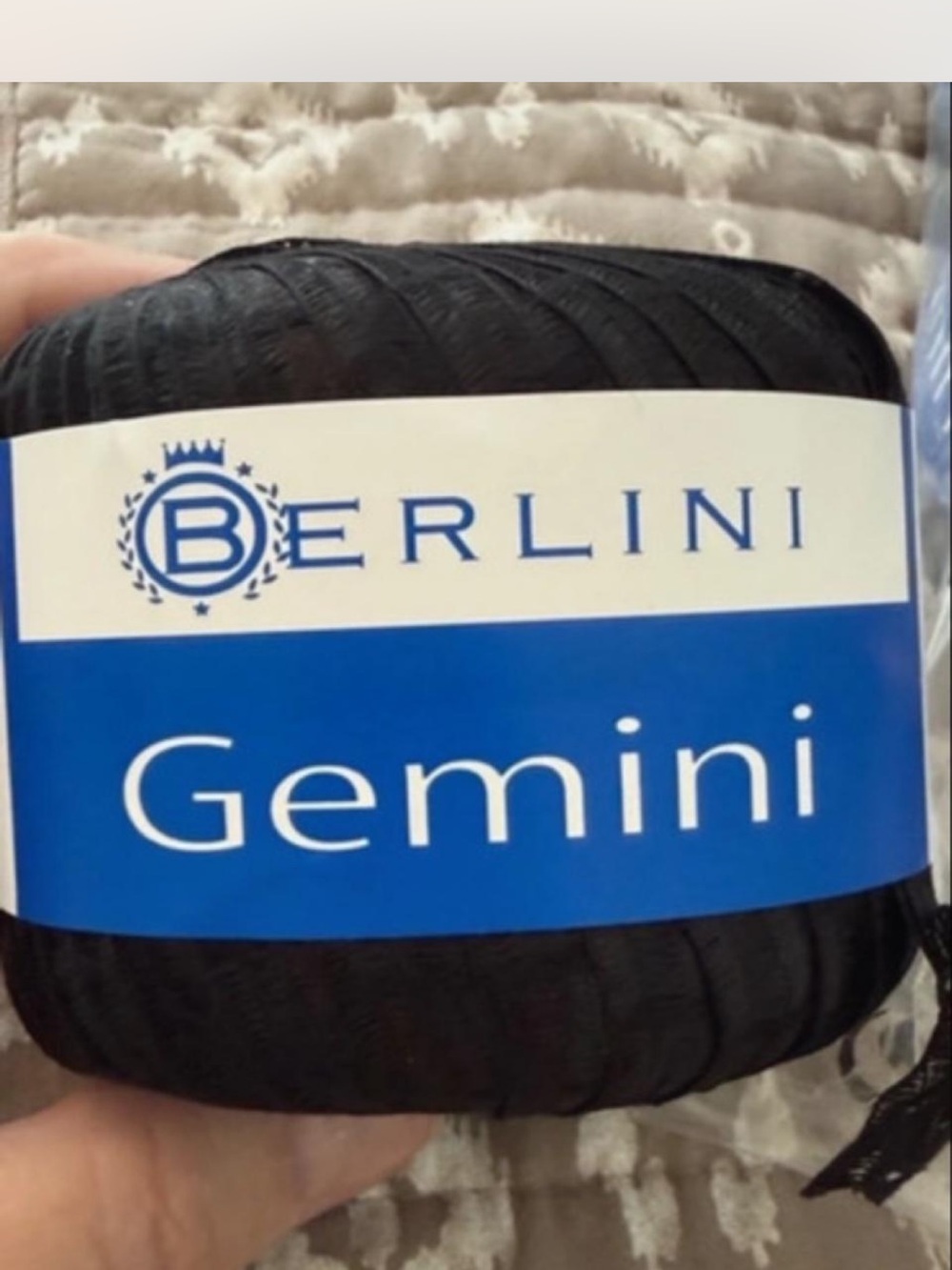 6 rolls Gemini  Black fancy ribbon yarn